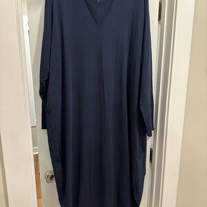Universal Standard Asymmetrical Dress in Navy Blue